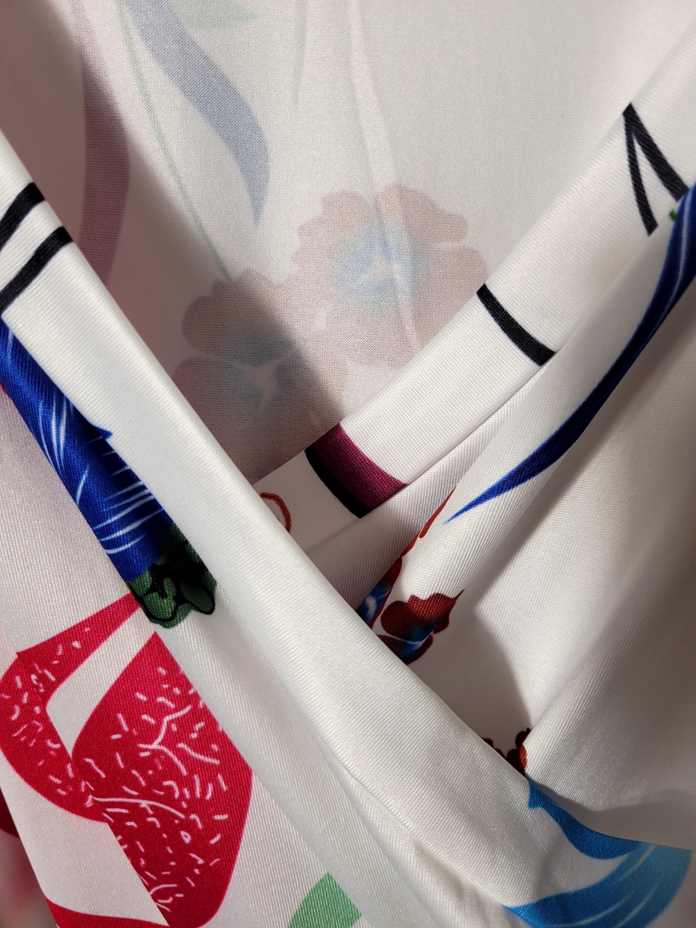 White Floral Wrap Maxi Dress - Colorful Print - Picture 6 of 9